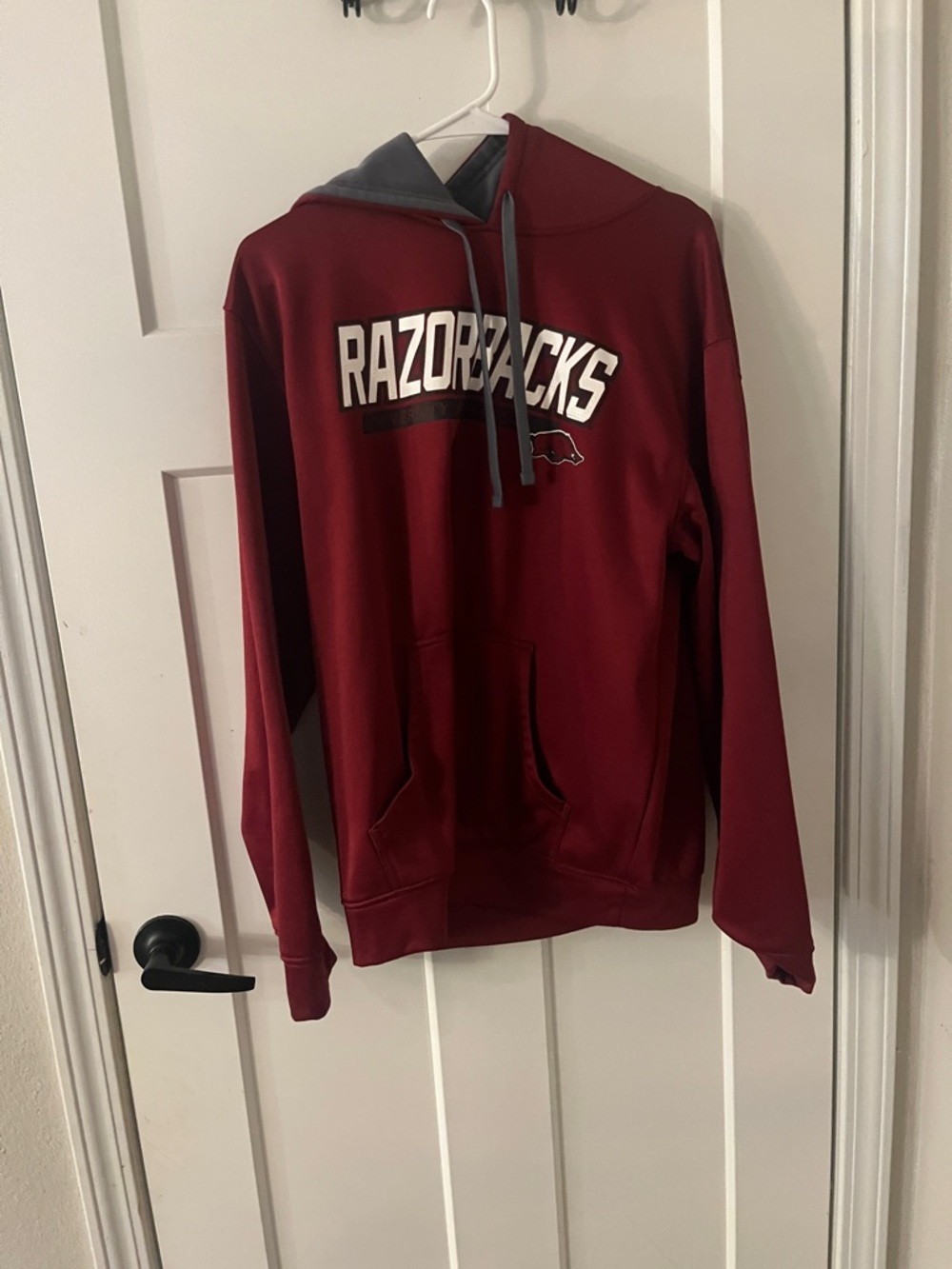 Pro Edge Burgundy Hoodie with Gray Accents